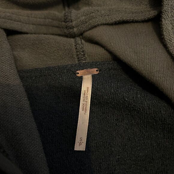 FREE PEOPLE wool blend hooded asymmetric jacket coat Size Small Womens - Picture 6 of 8